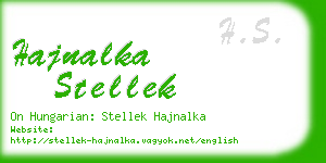 hajnalka stellek business card